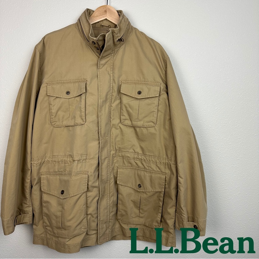 LL Bean khaki‎ utility jacket